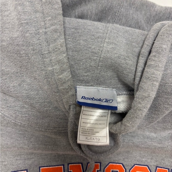 Clemson Tigers Hoodie Reebok XL Gray Pullover Sweatshirt NCAA - Picture 3 of 4